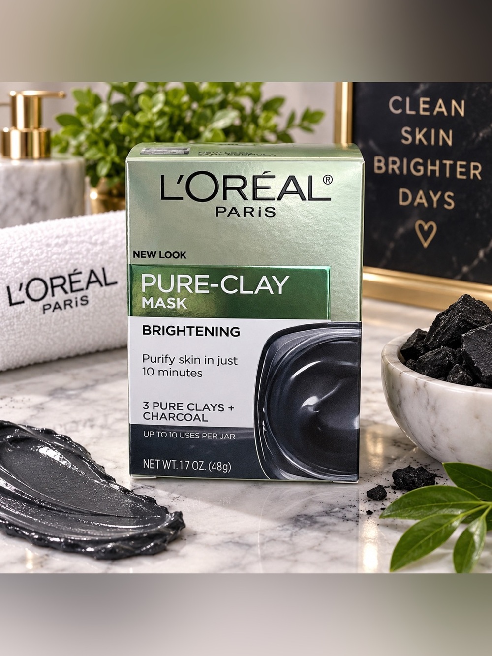 ✨ NIB L’Oréal Paris Pure-Clay Mask – Brightening & Detox 1.7 oz
